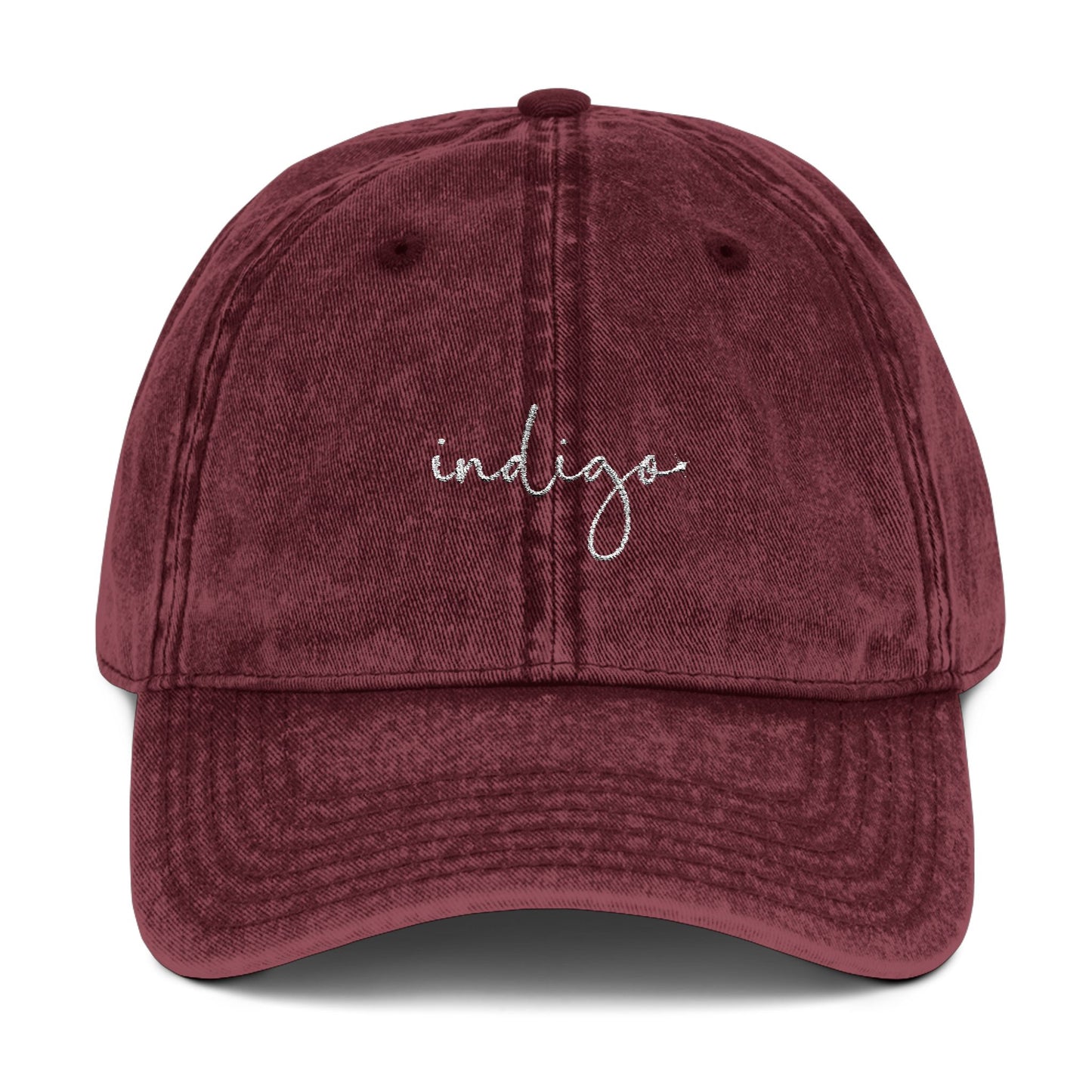 Indigo Vintage Embroidered Cap