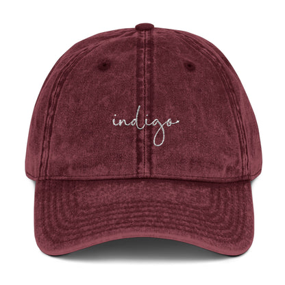 Indigo Vintage Embroidered Cap