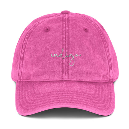 Indigo Vintage Embroidered Cap