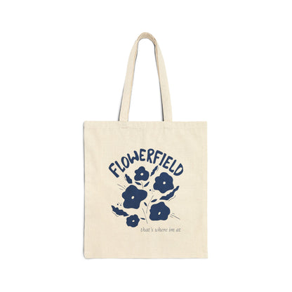 Flower Field Cotton Tote Bag - Eco Friendly
