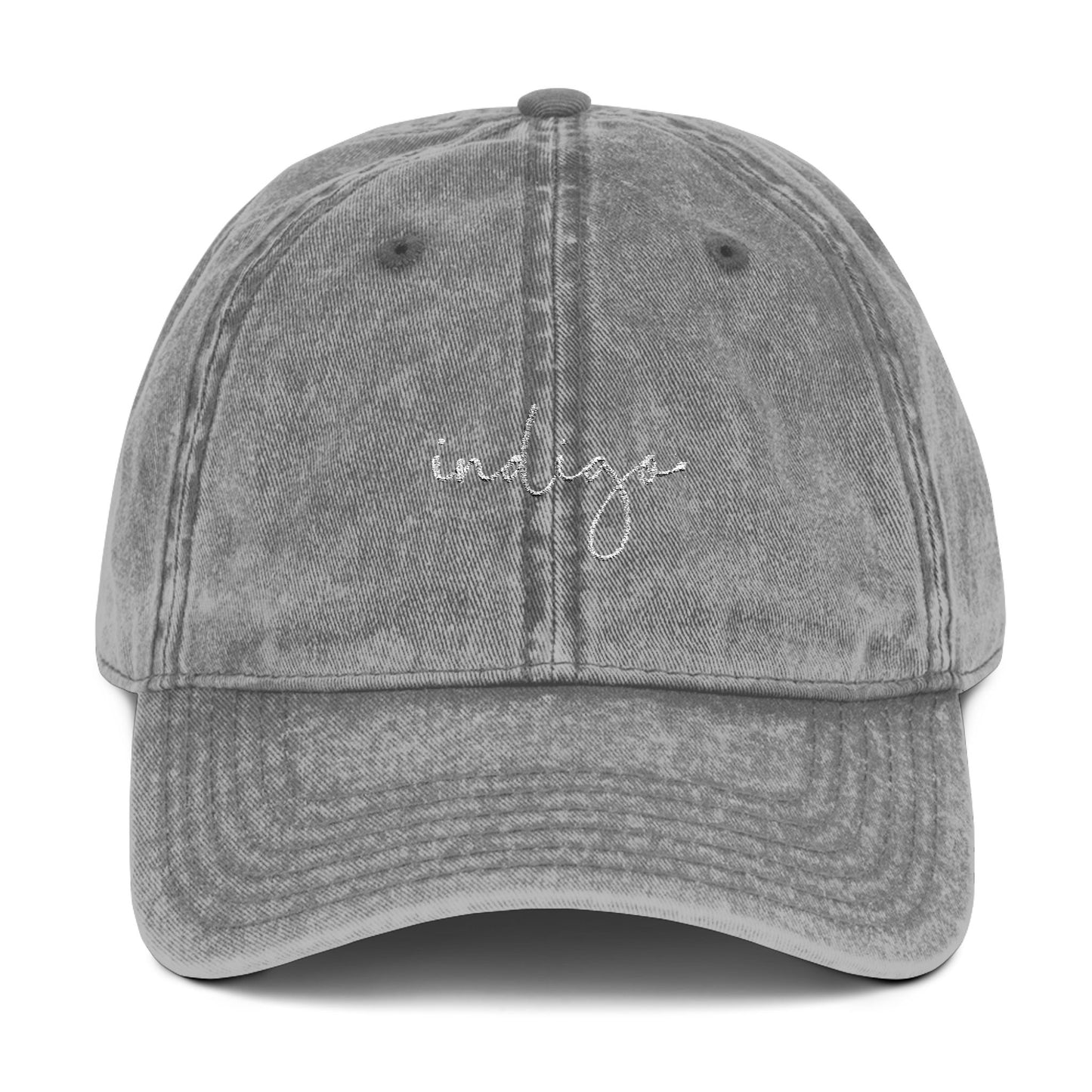 Indigo Vintage Embroidered Cap