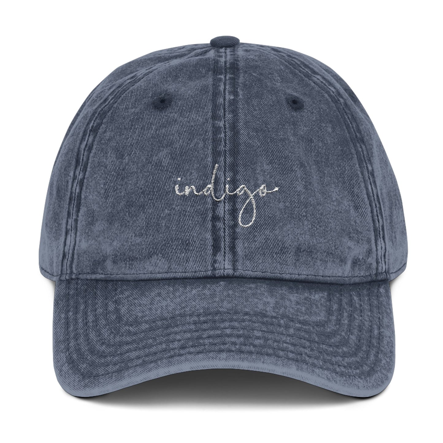 Indigo Vintage Embroidered Cap